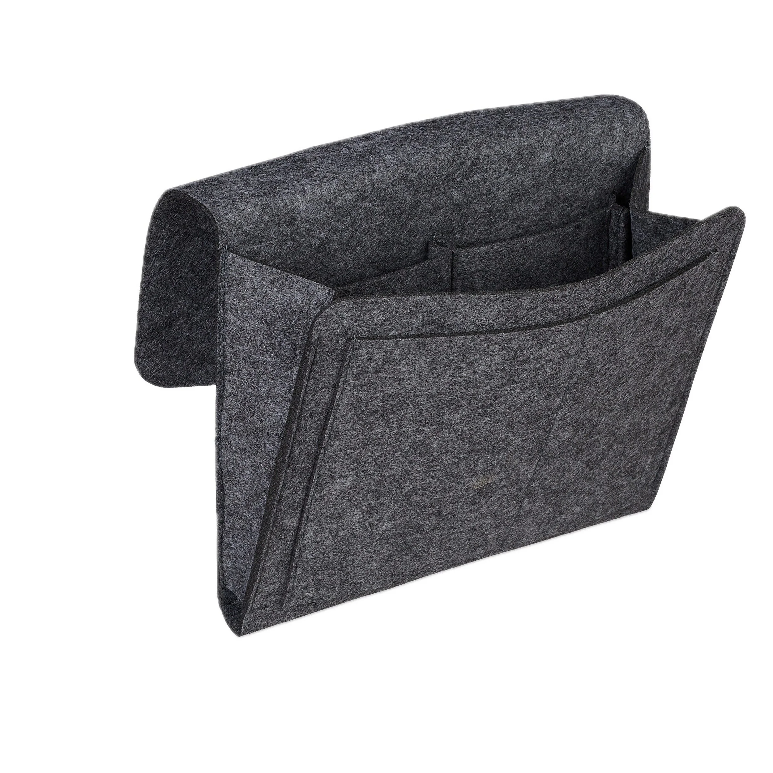 Relaxdays Filz Betttasche Bett Organizer mit Fächern Aufbewahrung