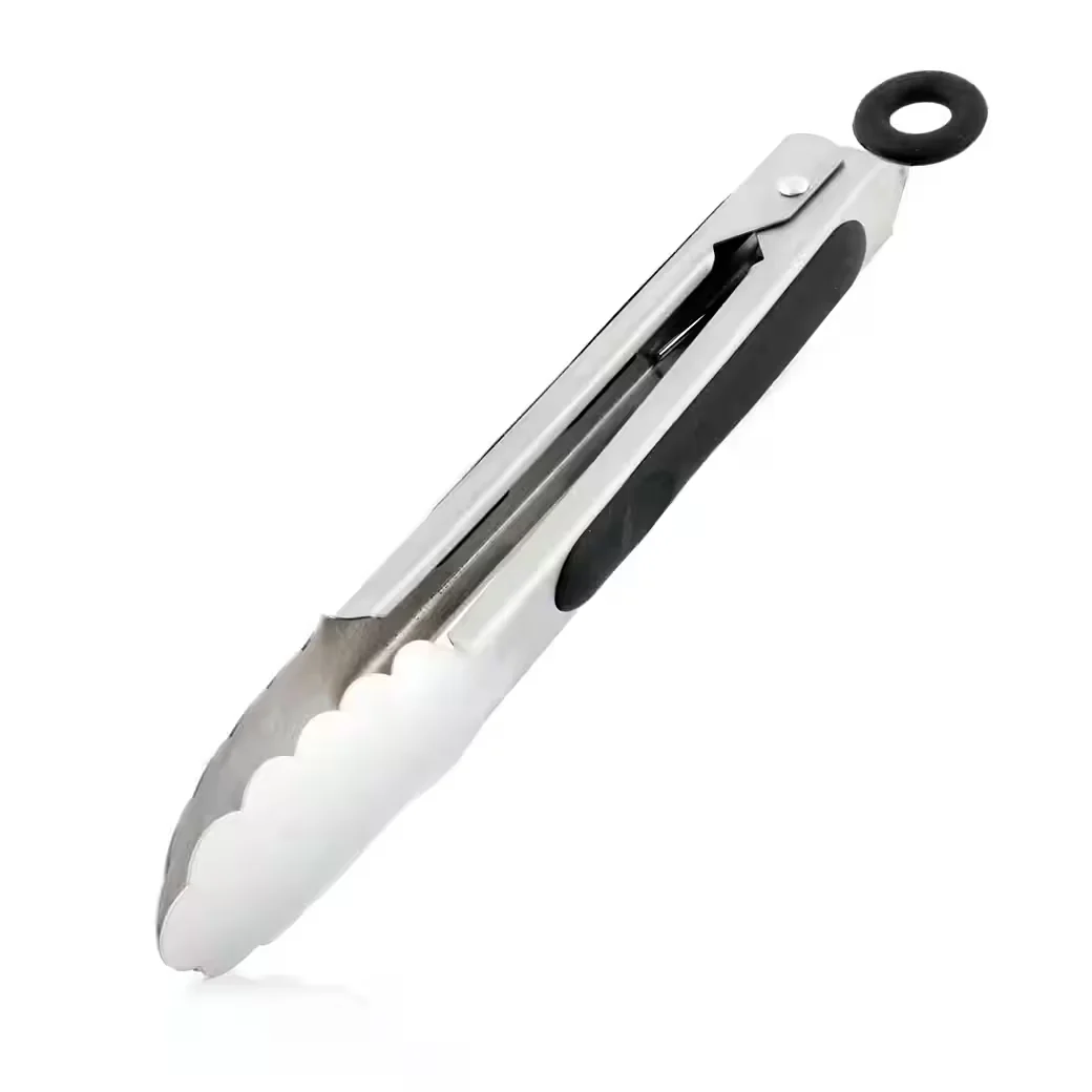 BBQ-TORO Edelstahl Grillzange 27 cm hitzebeständig Küchenzange