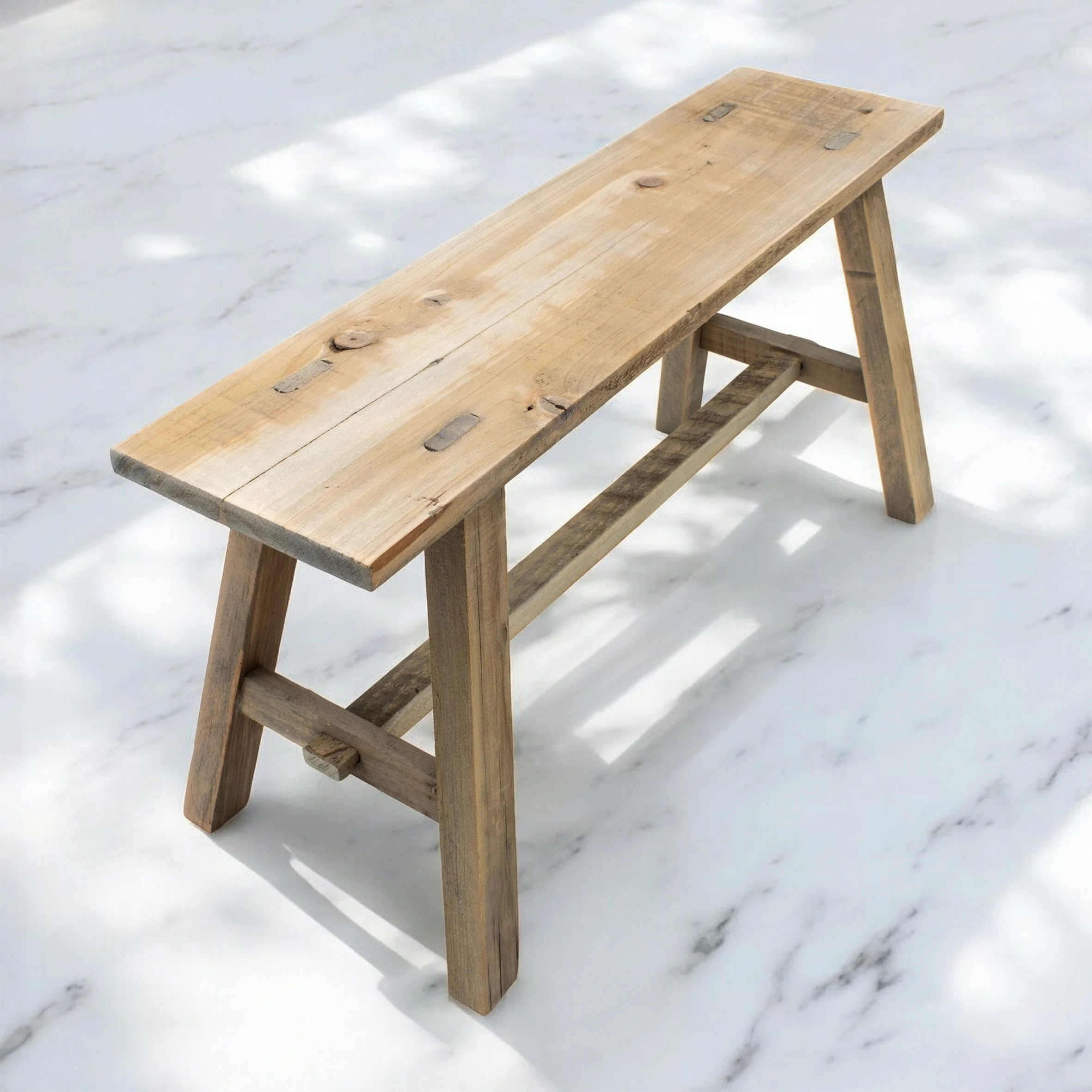 Spetebo Blumenbank Deko Bank aus altem Holz 58 x 27 cm