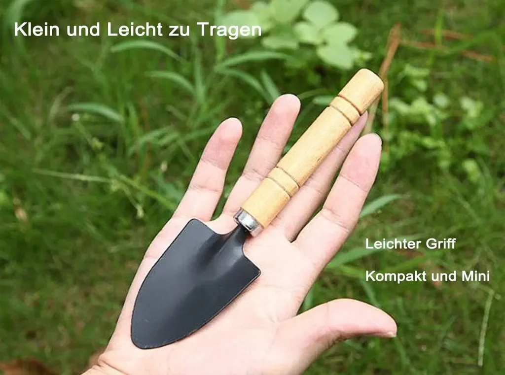 Zimtky Mini Gartenwerkzeug Set 3-tlg Bonsai Schaufel Spaten Rechen