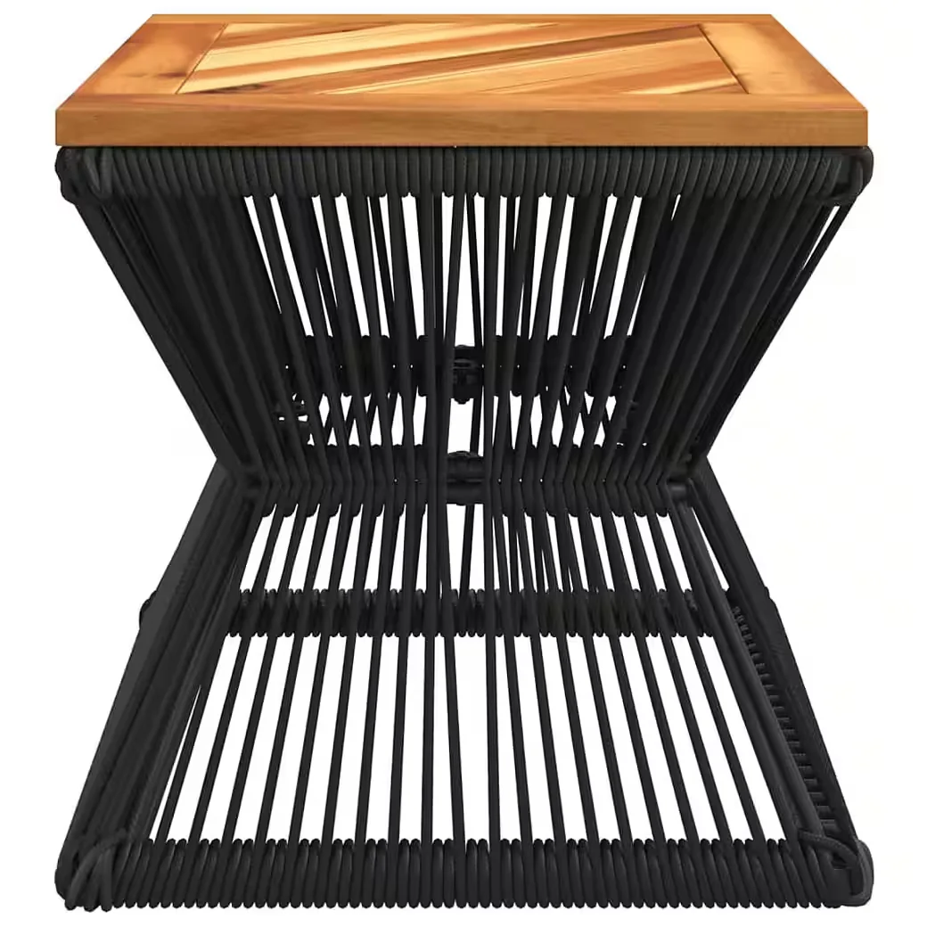 vidaXL Gartentisch Couchtisch mit Drahtgestell schwarz 38x38x38 cm