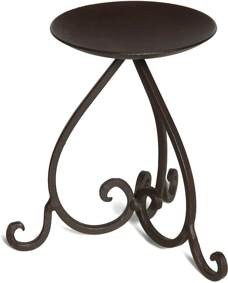 AMBIENTE HAUS Kerzenständer Kerzenhalter Eisen 14 cm hoch